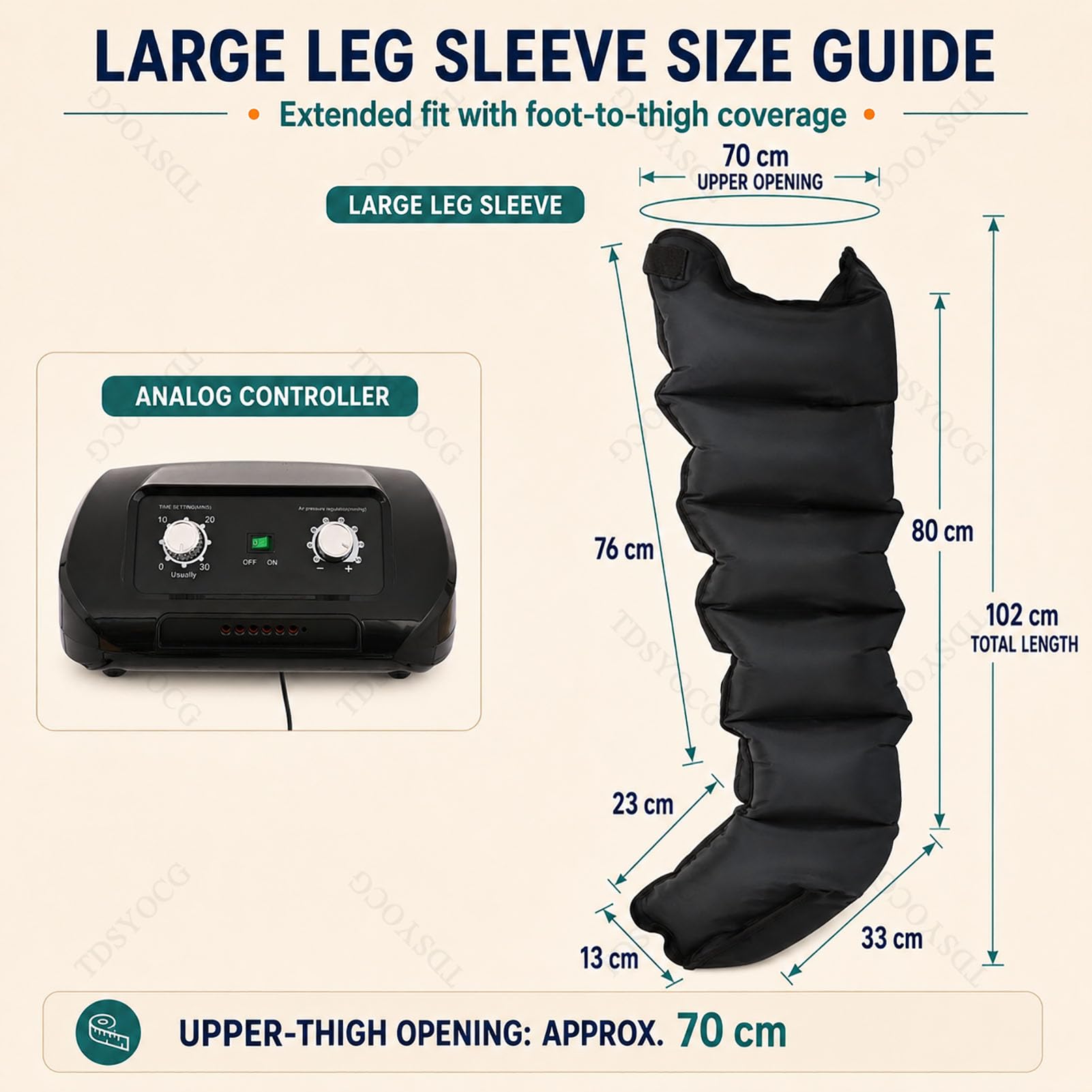 Botas Presoterapia para Casa Piernas y Abdomen Brazos | Maquina De Presoterapia Profesional M/L para Casa | 6 Cámaras Masajeador Drenaje Linfatico Circulación | 0-30 Min, 30-240 mmHg
