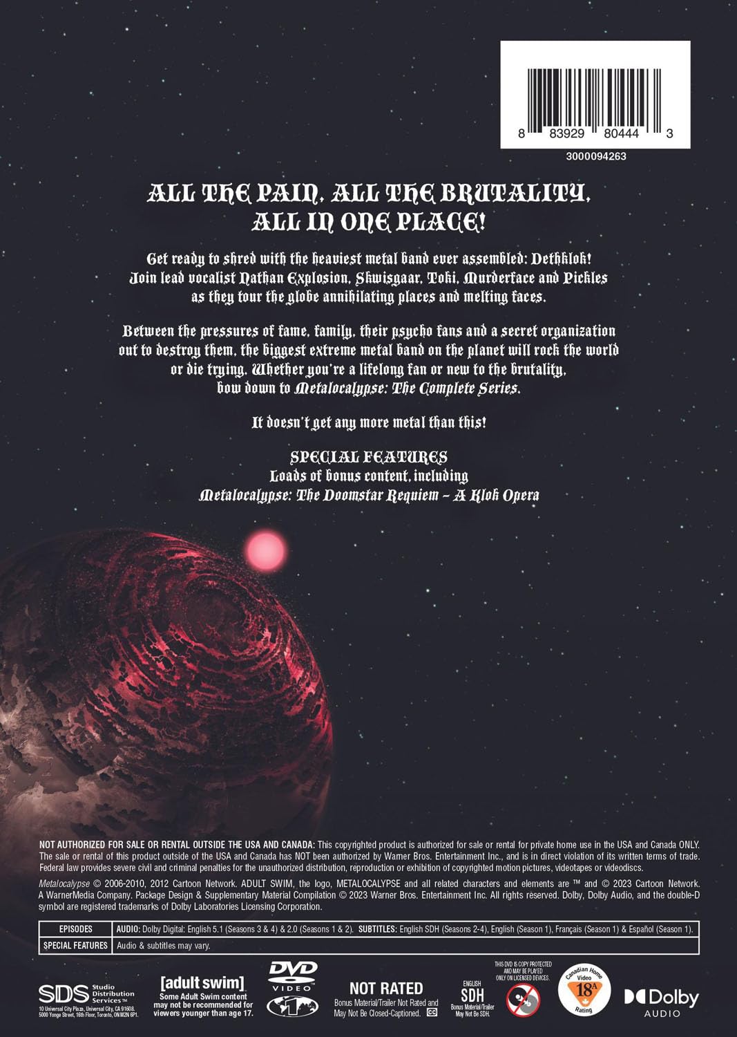 Metalocalypse: The Complete Series DVD