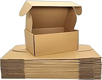 Vista 43 de Cajas de envío negras para pequeñas empresas, paquete de 20 cajas de cartón corrugado de 12 x 8 x 3 pulgadas para envío, embalaje, regalos
