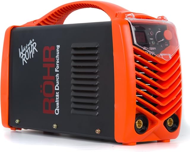 Röhr MMA 200FI ARC Welder Inverter Gasless 200 Amp DC Anti-Stick Welding Machine Hot Start IGBT 240V AC  Welding Mask & Variety of Accessories Included