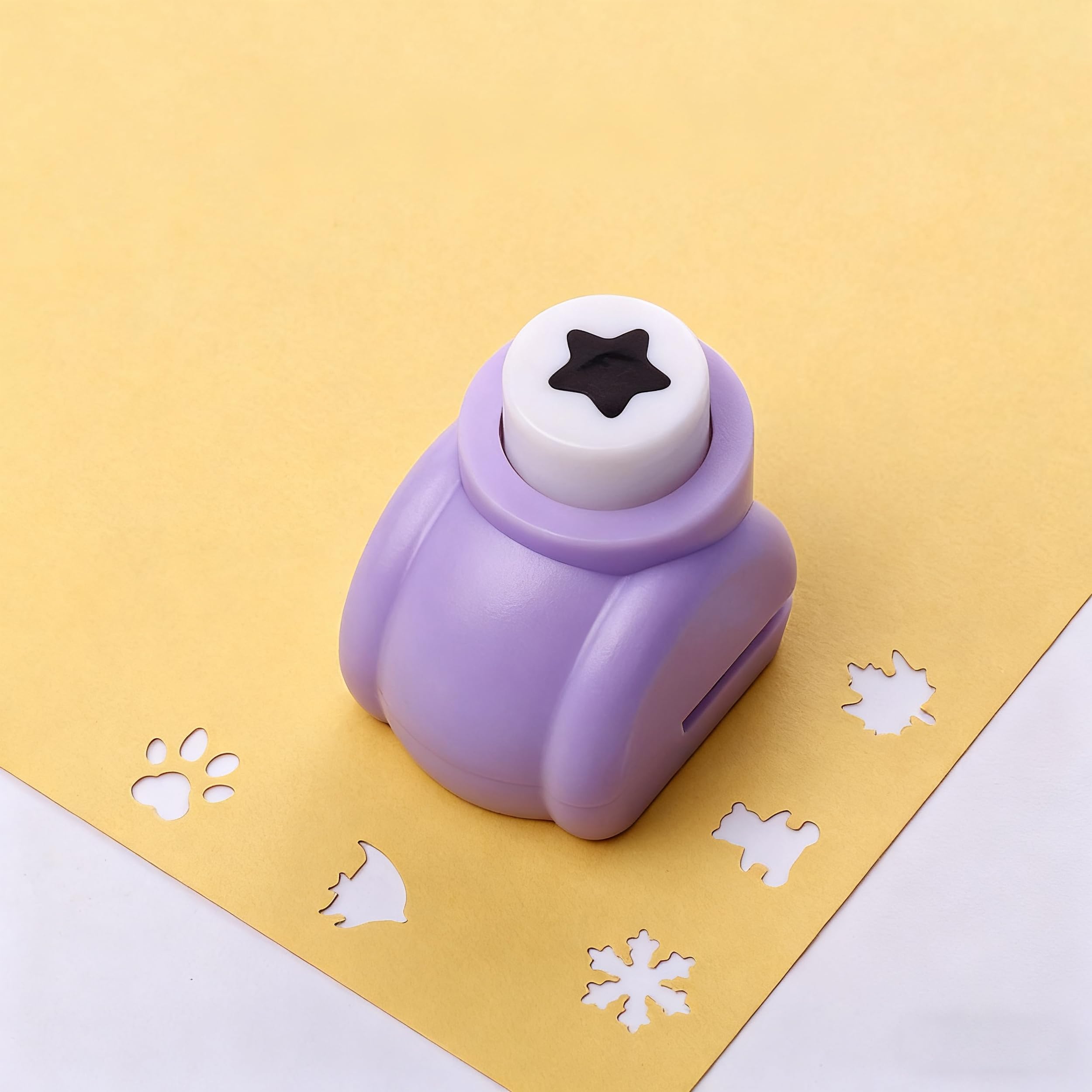 Star Shape Punch, Single Hole Mini Craft Punch for Scrapbooking, Greeting Cards, DIY Journal, Planner Decoration, Lavender Purple