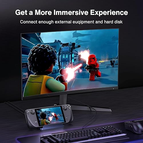 Miniatura 5 de iVANKY Base para cubierta de vapor, estación de acoplamiento de concentrador 6 en 1 para Steam Deck con HDMI 4K a 60Hz Gigabit Ethernet, USB-A 3.0,