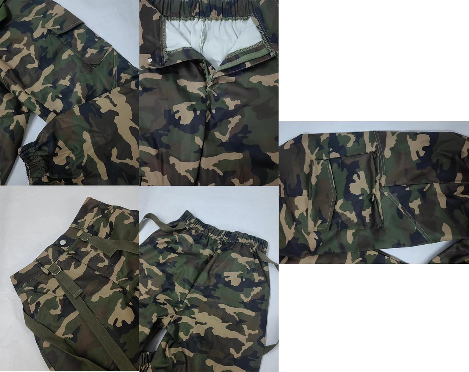 Vakkest Womens Camo Cargo Pants Army Fatigue Jogger Camouflage High Waist Trouser Clubwear Y2K Sweatpants with Belt - Image 5