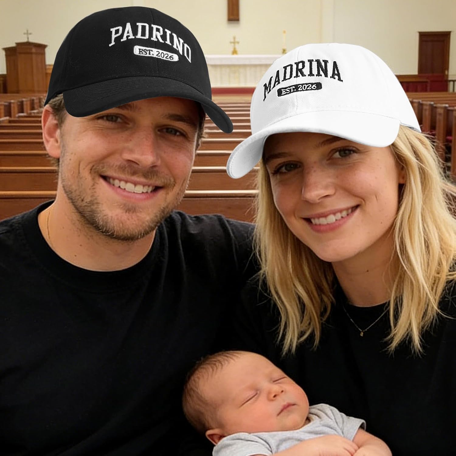 Godparents Proposal Gift 2026, Godmother & Godfather Hats Christmas Birthday Gifts for Godmother Godfather