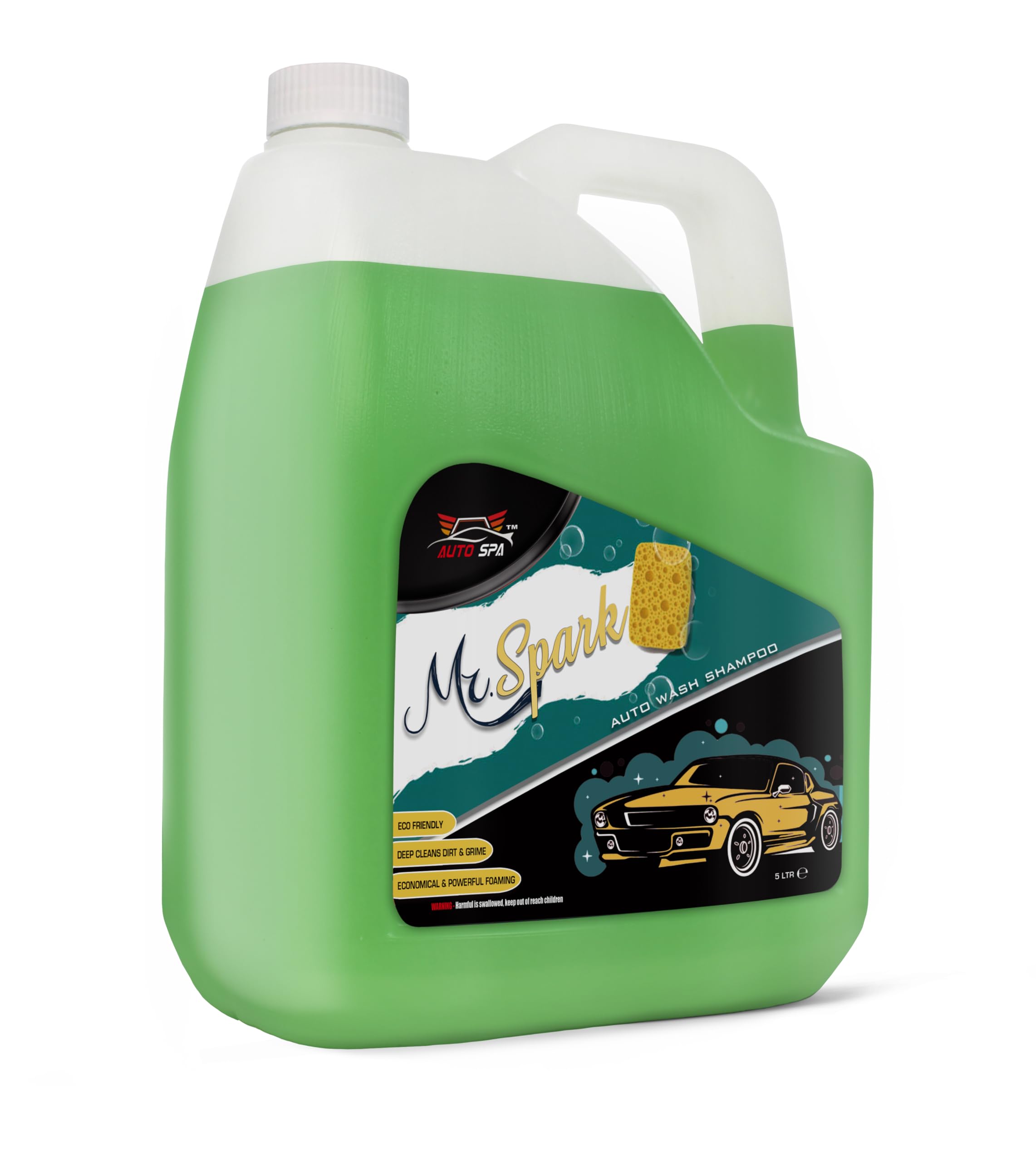 Sponsored Ad - Mr. Spark Snow Foam Wash Car Washing Shampoo Concentrate Liquid - 5LTR | Designed For Thick Foam Suds | pH Neutral | Intense Shine Booster