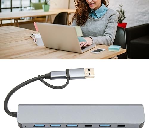 Miniatura 2 de Diyeeni USB C to USB Hub 7 Ports, USB3.0 Splitter for Laptop, USB 3.0USB C Hub with 5 x USB 3.0 & 2 x USB C Ports, up to 5Gbps Transfer Speed, for