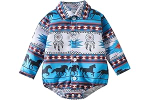 Cowboy Western Romper - Kayotuas Baby Boy Clothes