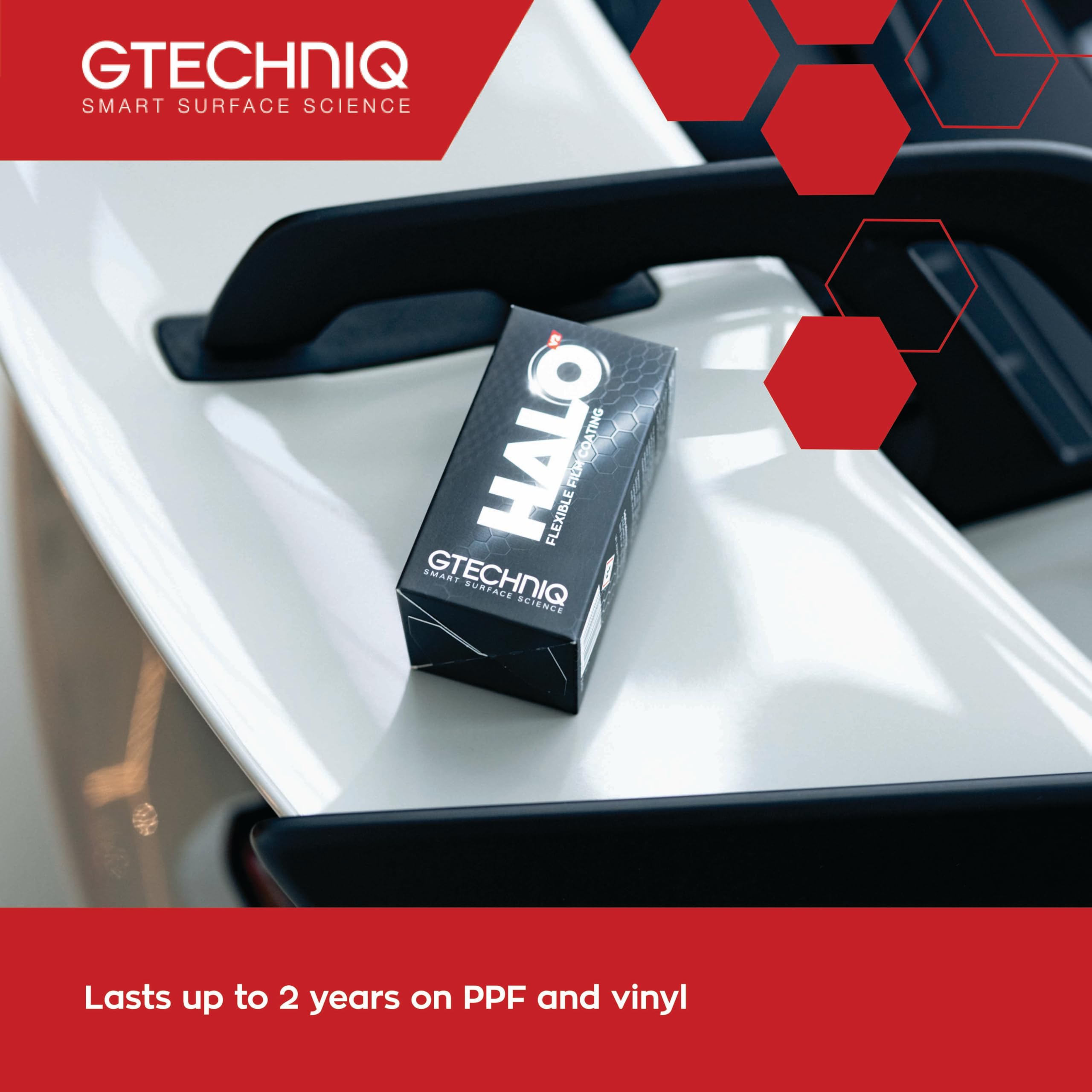 Gtechniq HALO Ceramic Coating for Cars, Protect PPF and Vinyl, High Shine, Easy to Apply - 30ml with Nitrile Gloves and Applicator (Sufficient for 1 Small-Med Car)