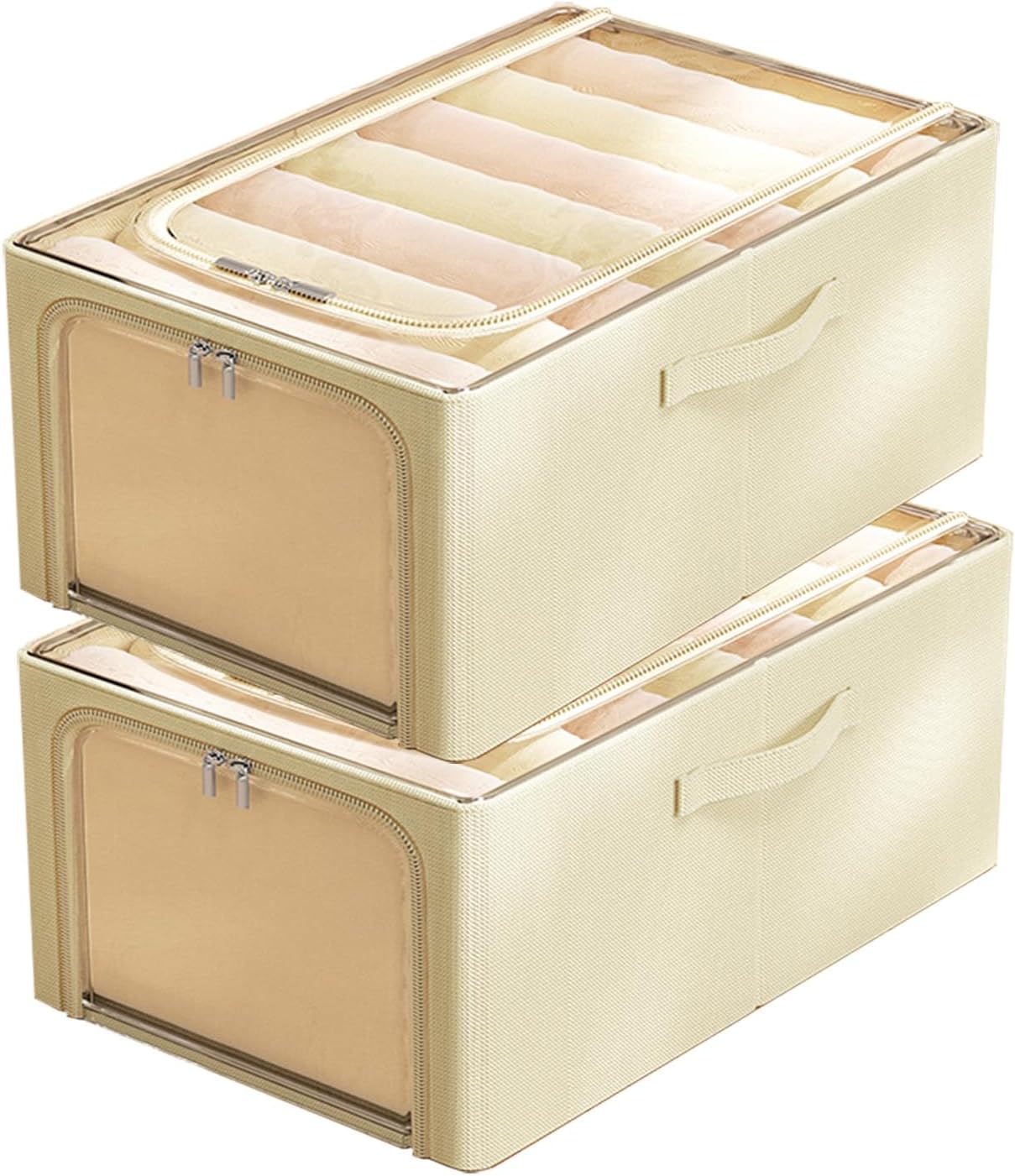 SepKus Under Bed Storage Drawers with Lid, Pack Under Bed Shoe Storage Organizer, Large Under Bed Storage Bins for Dorm, Couch Rolling Underbed Storage Containers