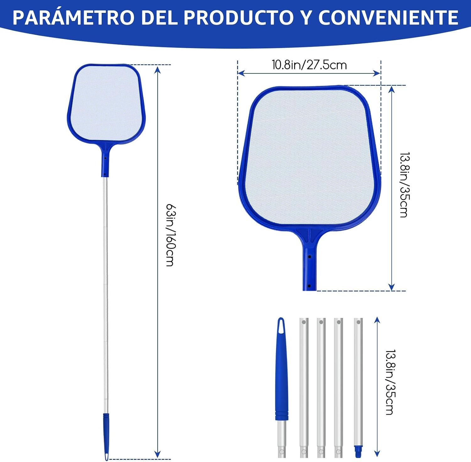 Recogehojas manual, detalle de la red de malla fina