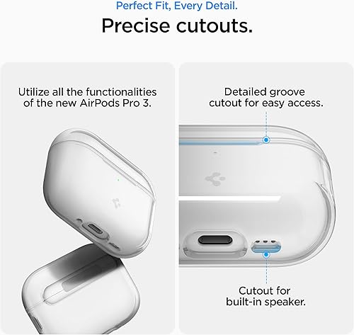 Miniatura 8 de Spigen Funda para AirPods Pro 3, Liquid Crystal Compatible con Funda para AirPods Pro de 3ª Generación (2025), Funda Transparente con Correa para la