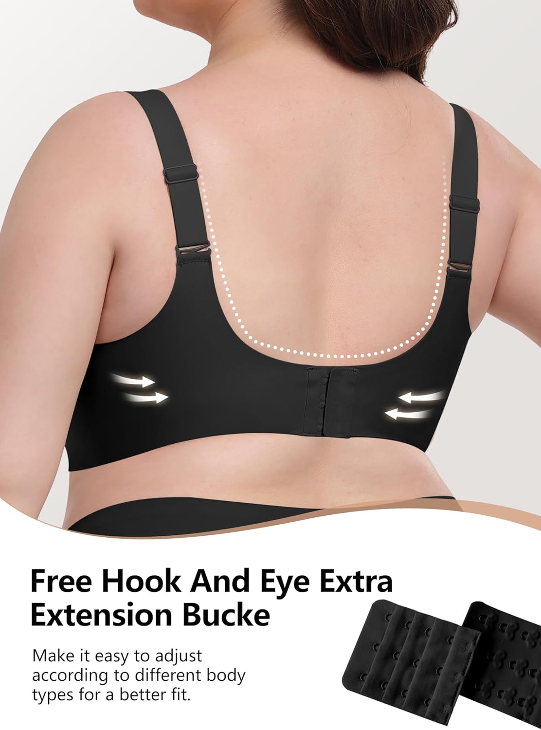 Jelly Bras for Women Supportive Wireless Comfort Full Coverage No Underwire Seamless Plus Size Bra for Older Women - Image 7