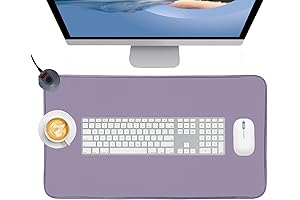 Heated Keyboard Mat, Ergonomic Computer Mouse Pad with Thermostat, Electric Heating Desk...