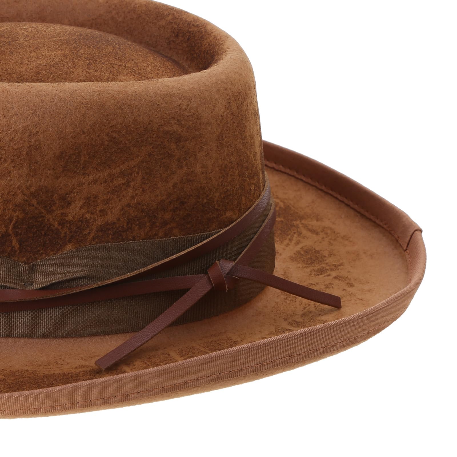 Sombrero Fedoras de moda para mujeres y hombres con cinturón, sombrero de panamá, sombrero de magos, sombrero de lana, disfraz de juego de rol, sombrero de disfraz para adultos
