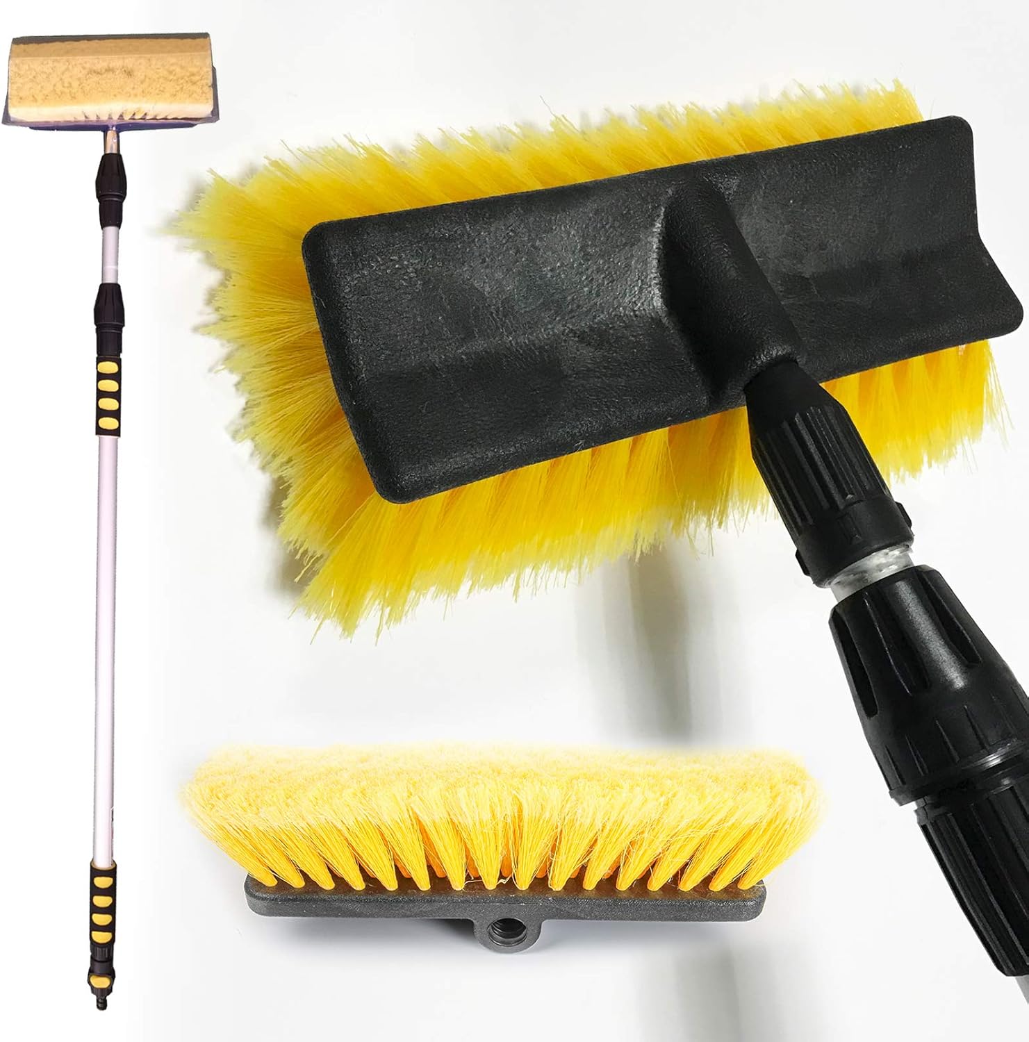 Xample® Soft Bristle Car Wash Brush & Extension Pole Scrub Brush with
