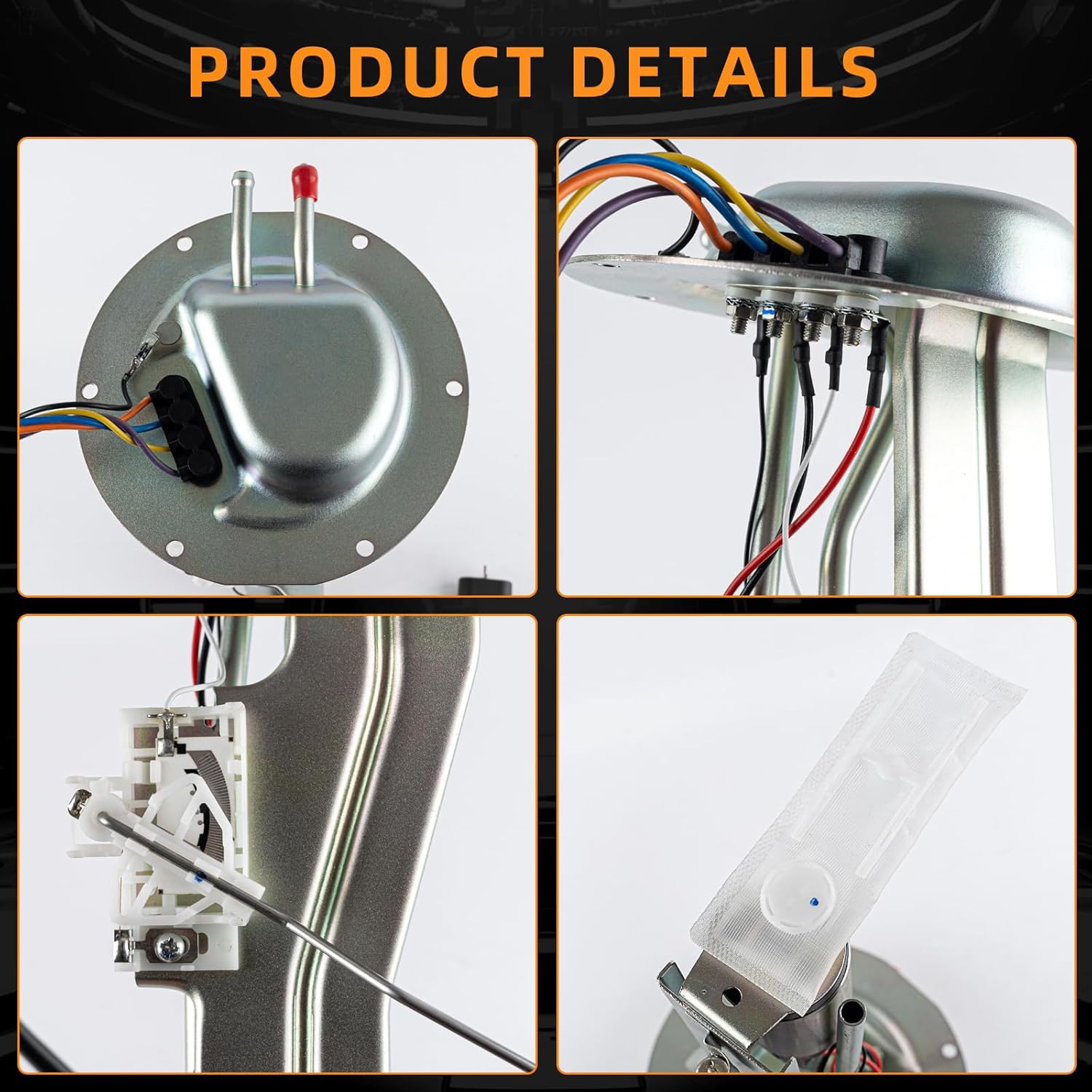 Electric Fuel Pump Assembly Compatible With Nissan D21 1988 1989 1990 1991 1992 V6 3.0L L4 2.4L Replace SP4017M E8268S 672GE 17050-01G04 - Image 2