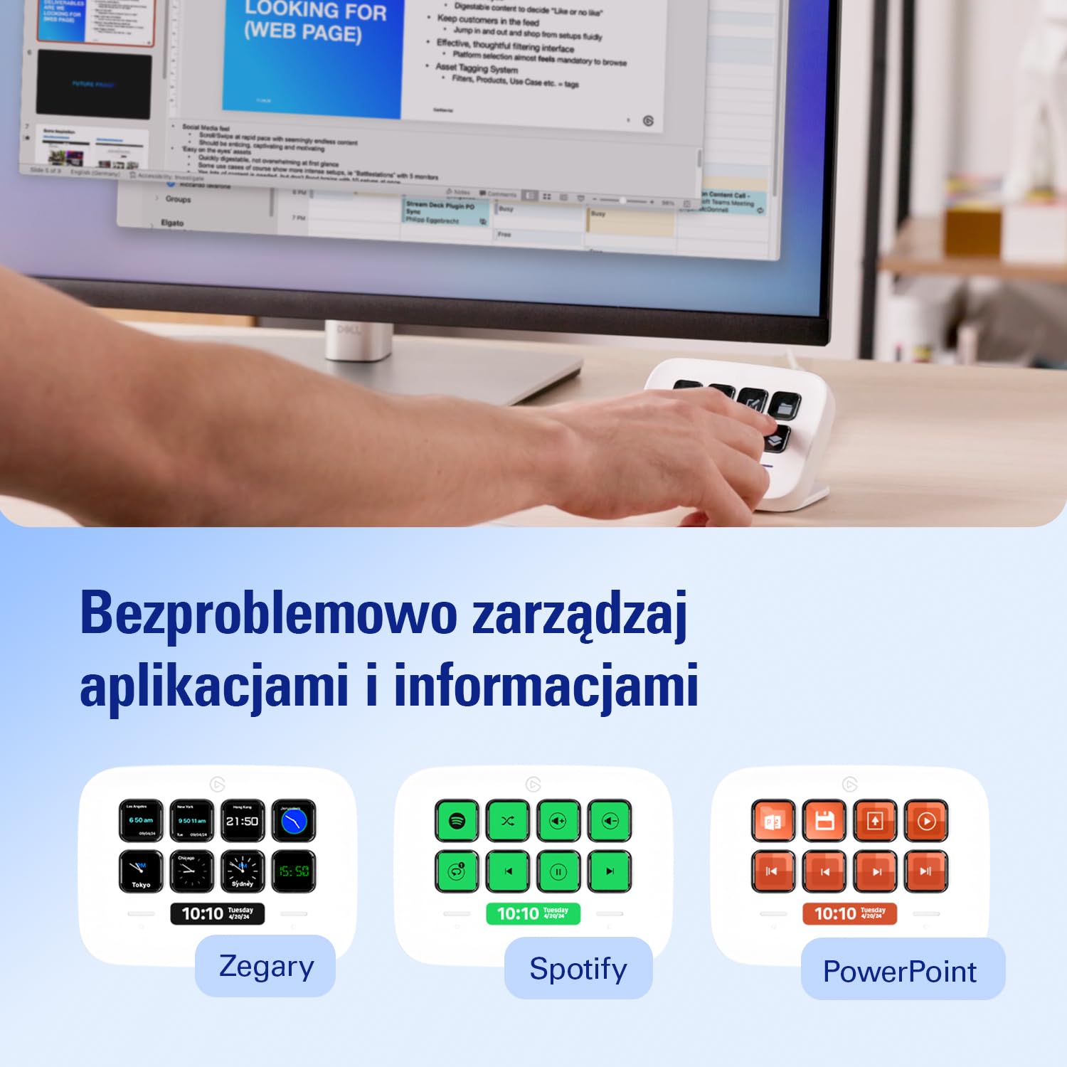 Elgato Stream Deck Neo, 8 konfigurowalnych klawiszy | 2x Touch Points, szybkie zadania - Word, Excel, PowerPoint, Teams, Zoom, Spotify, Mac i PC