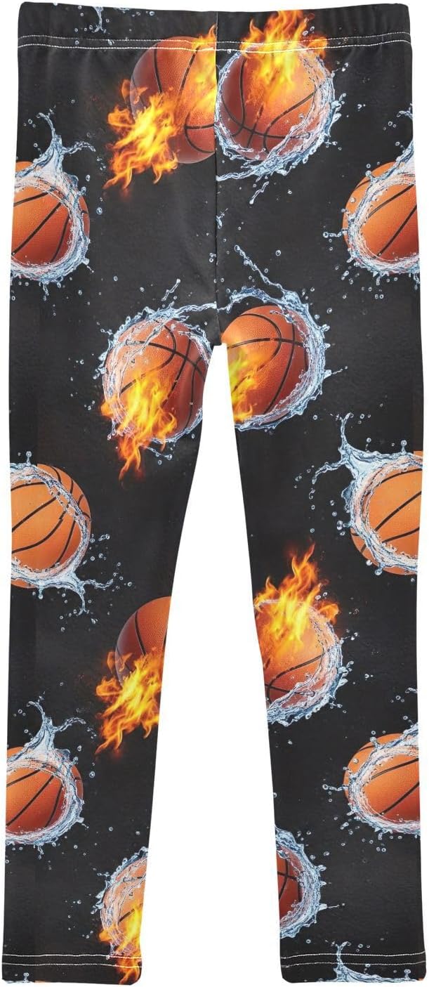GAIREG Girls Activewear Leggings Cool Basketball Black