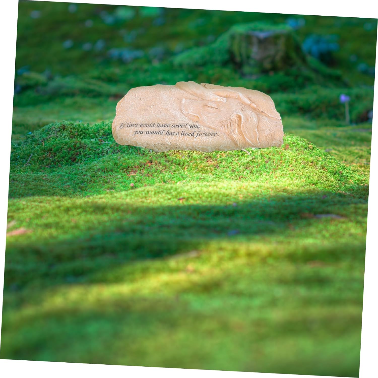 UPKOCH Dog Memorial Stone Resin Pet Grave Marker for Dog Ornament for Outdoor Remembrance Long-Lasting Pet Remembrance Gift