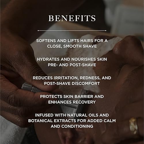 Miniatura 2 de Caswell-Massey Heritage Woodgrain - Crema de afeitar de sándalo, crema de afeitar natural para hombre para afeitado suave de la barba, calmante para