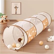 Children's Play Tunnel 180 cm with Breathable Mesh Window, Fesign Pop-Up with Carry Bag, for All Toddlers Indoor and Outdoor (Diameter 46 cm)