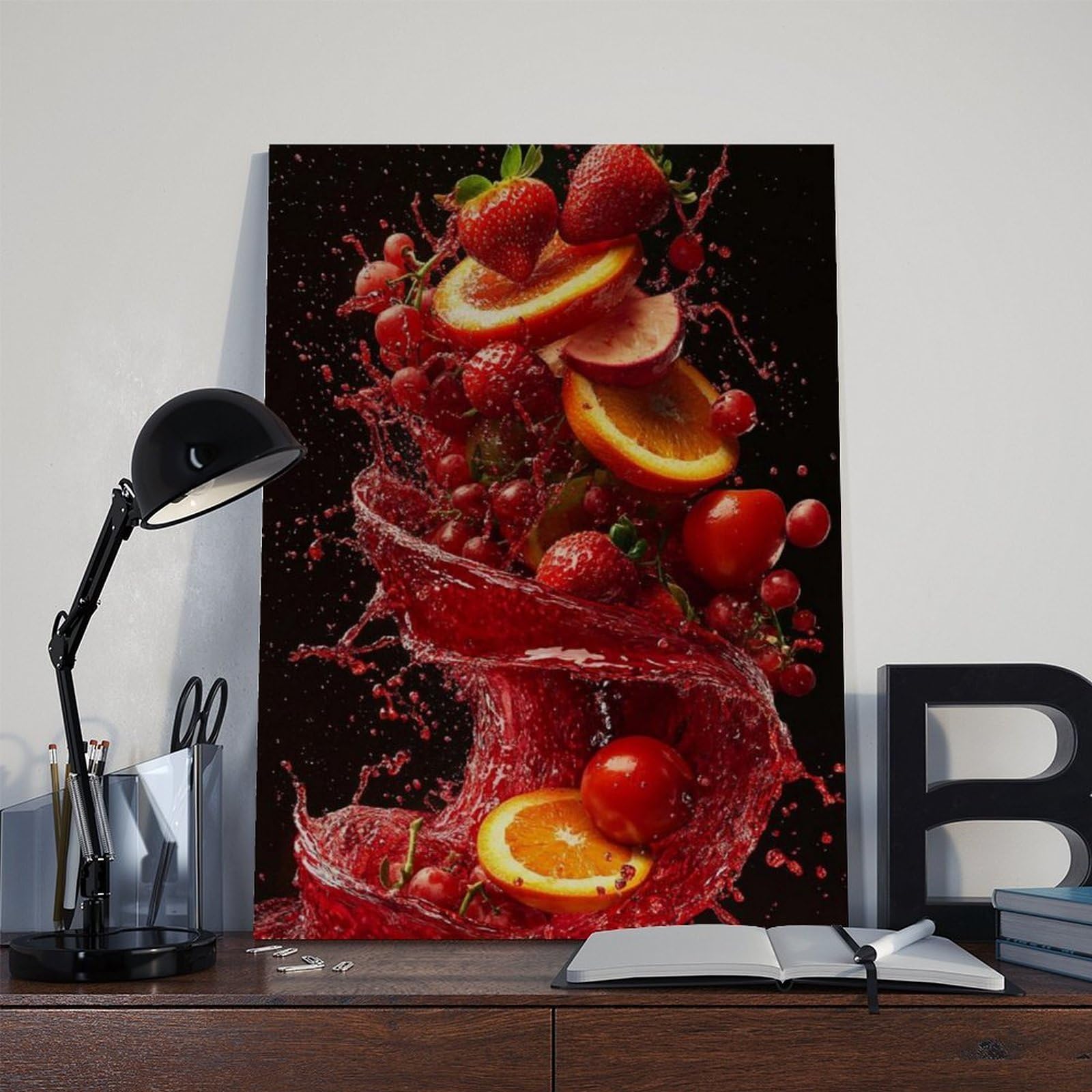 QIOTBVV Cranberry-Saft-Poster, Leinwand-Poster, Schlafzimmerdekoration, Landschaft, Büro, Raumdekoration, Geschenk, 50 x 75 cm