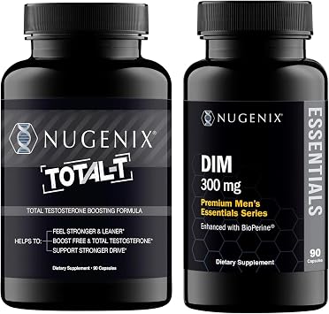 Nugenix Essentials DIM Diindolylmethane and Total-T Testosterone Booster for Men