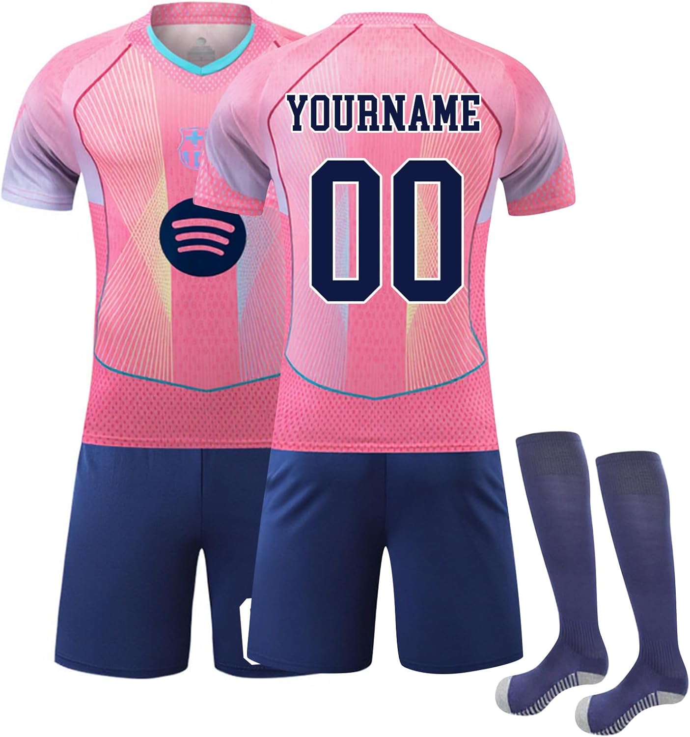 Al NASSR FC Personalisiertes Trikot Set - Fußball Trikot Mit Name & Nummer Für Kinder/Erwachsene