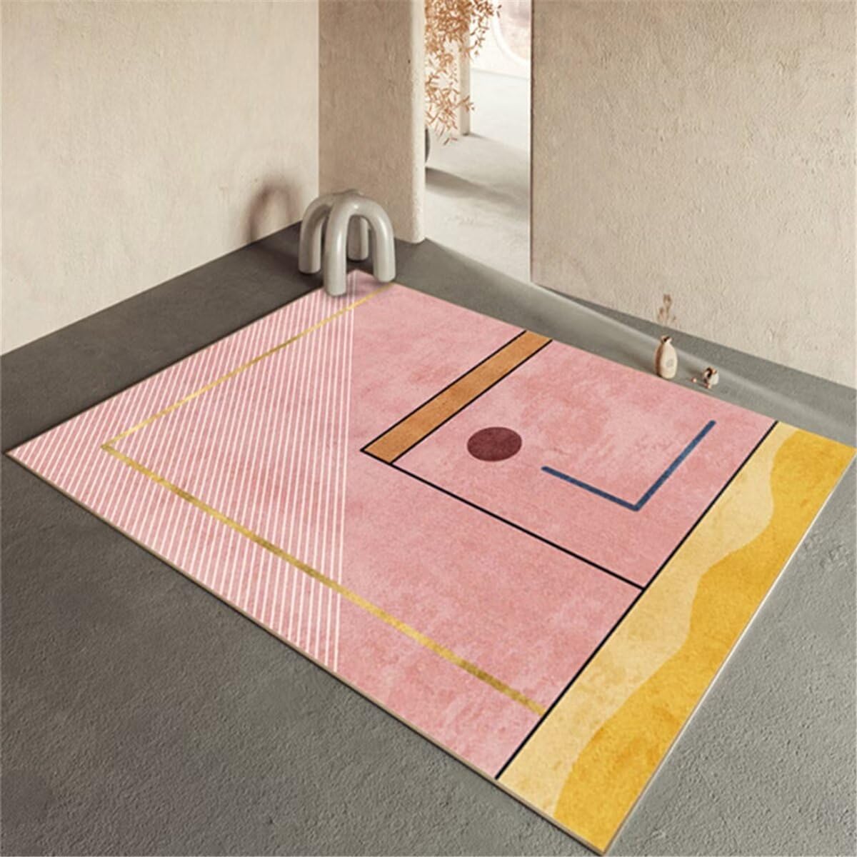 Tapis de jeux bebe lavable rose grand format 200X300CM
