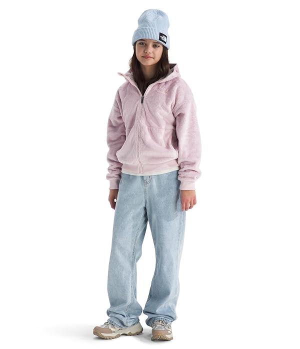 The North Face Girls' Osito Full Zip Hoodie | Fleece Hooded Jacket with Hand Pockets & Durable Ribbed Collar, Pale Blossom, X-Large by The North Face - Image 5