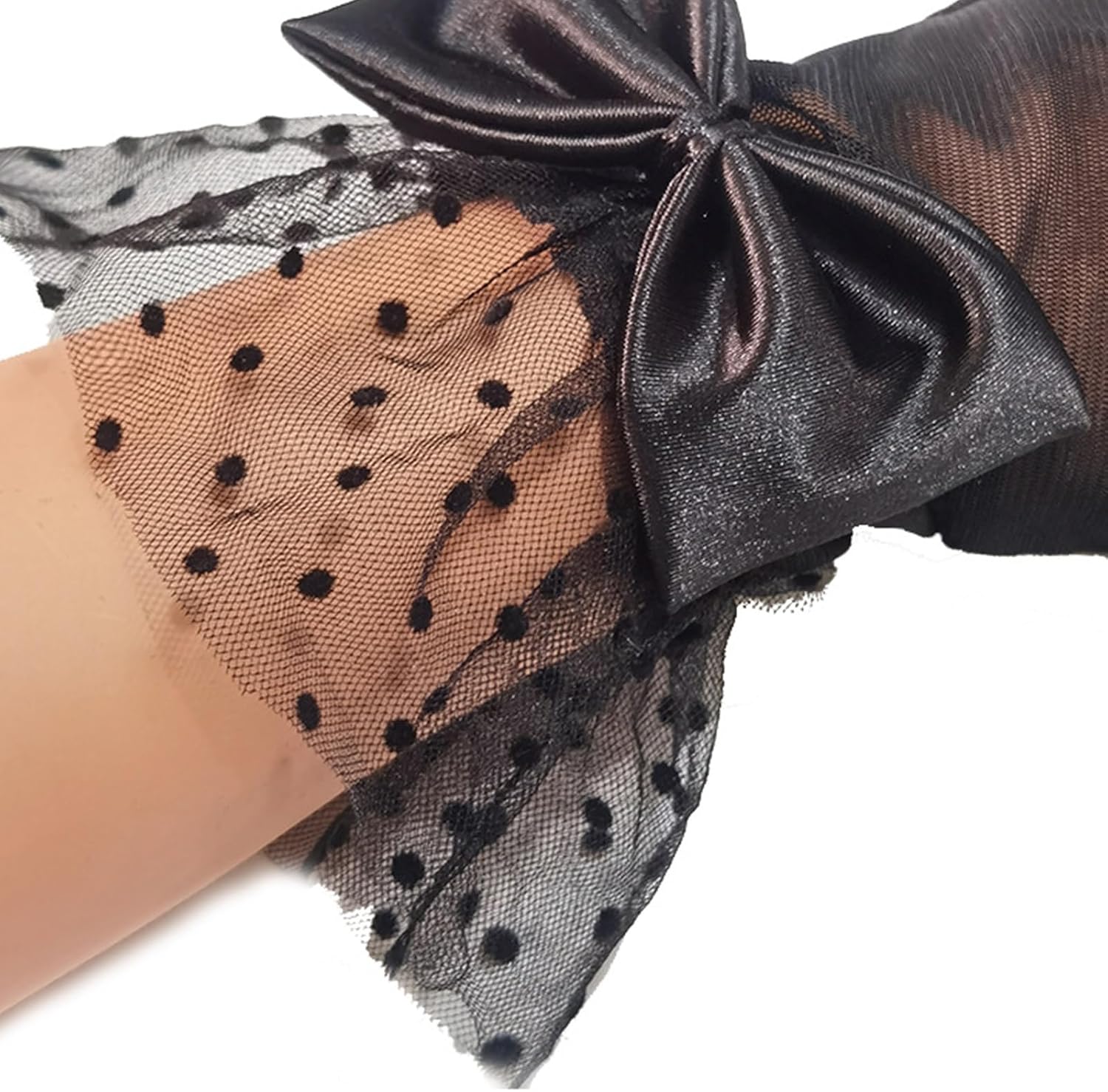 Lace Bowknot Gloves For Women Formal Occasion Gloves Ceremonial Wrist Length Gloves Evening Danceparty Dress Up Gloves