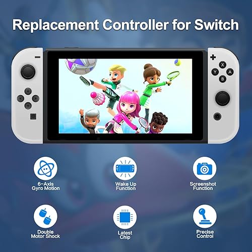 Miniatura 2 de Controller for Nintendo Switch, Replacement Joypad Controller for Nintendo Switch, Right and Left Wireless Switch Joy-pad Controllers with Dual