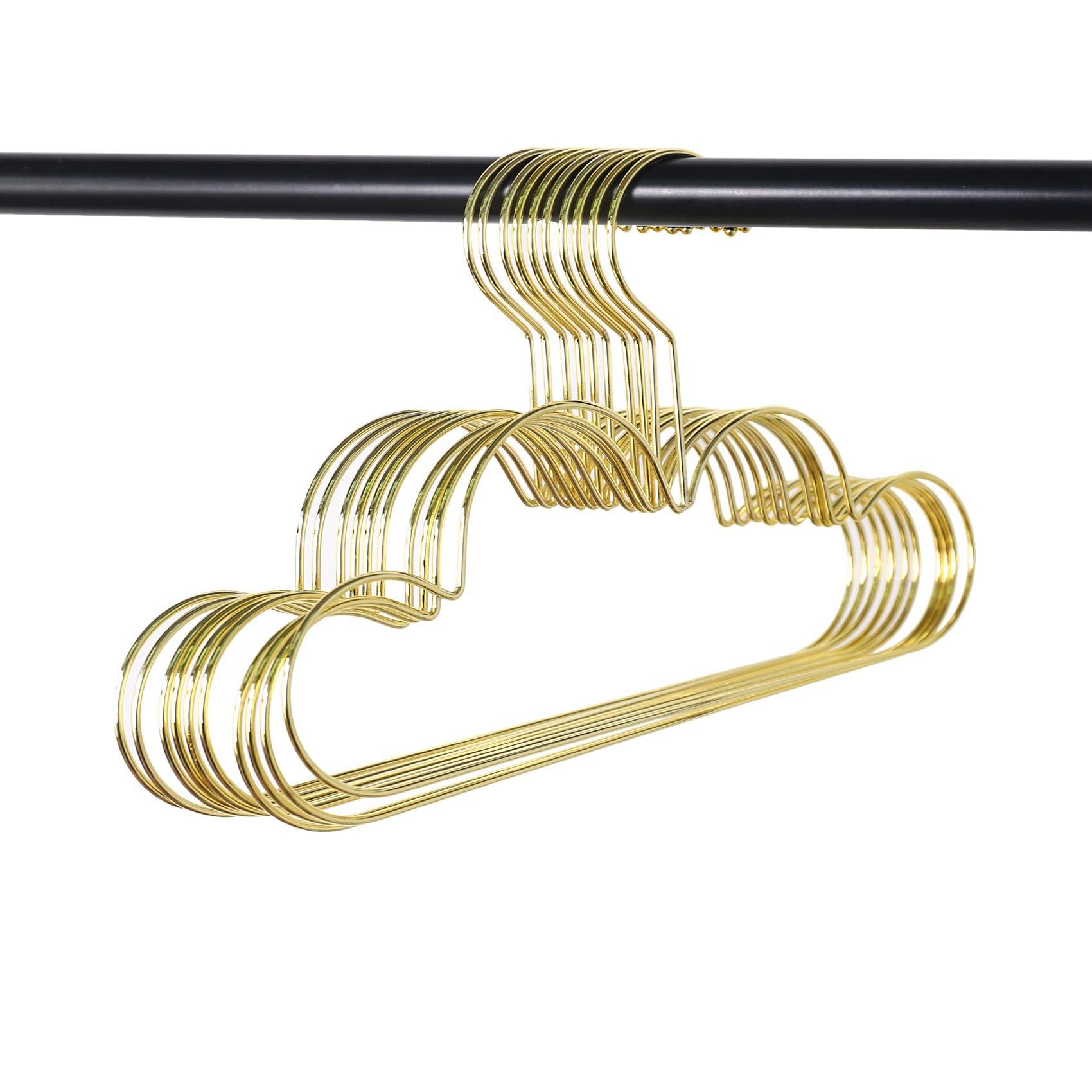 30 Stück Kleiderbügel rutschfeste Metall Kleinkinder Kleiderbügel Golden Kids Cloud Form Mantel Kleiderbügel Kleidung Lagerung Organizer Rack