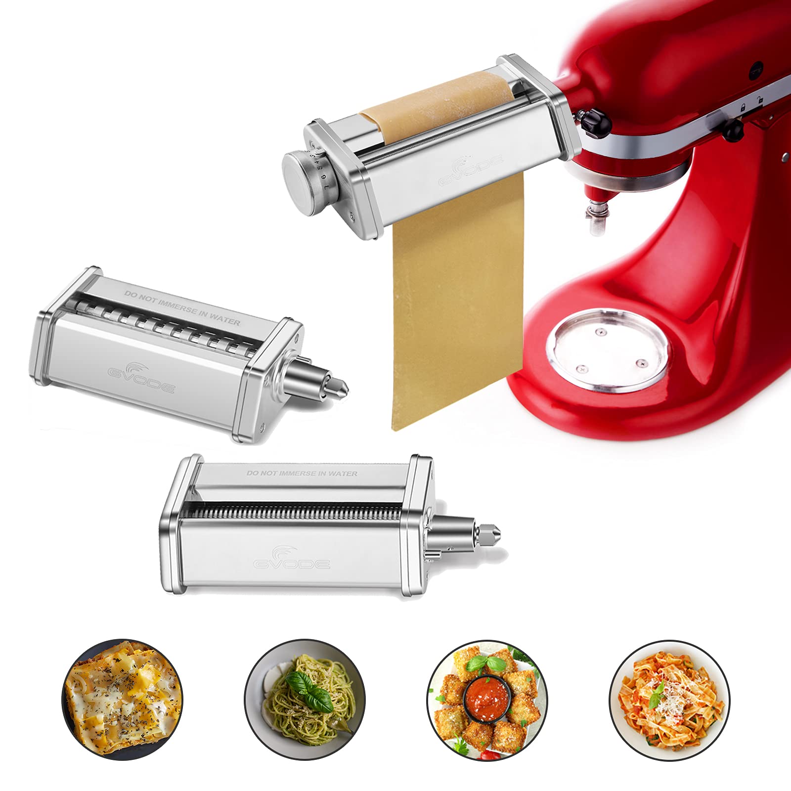 KitchenAid 5KSMPSA Pasta Sheet Roller (Optioneel accessoire voor KitchenAid Stand Mixers), Zilver, 56 mm x 97 mm x 25 mm