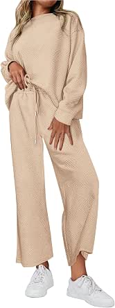 Yeshire Women's 2 Piece Turtleneck Loungewear Set - Purple Tracksuit With Pullover & Pants, Small - View #3