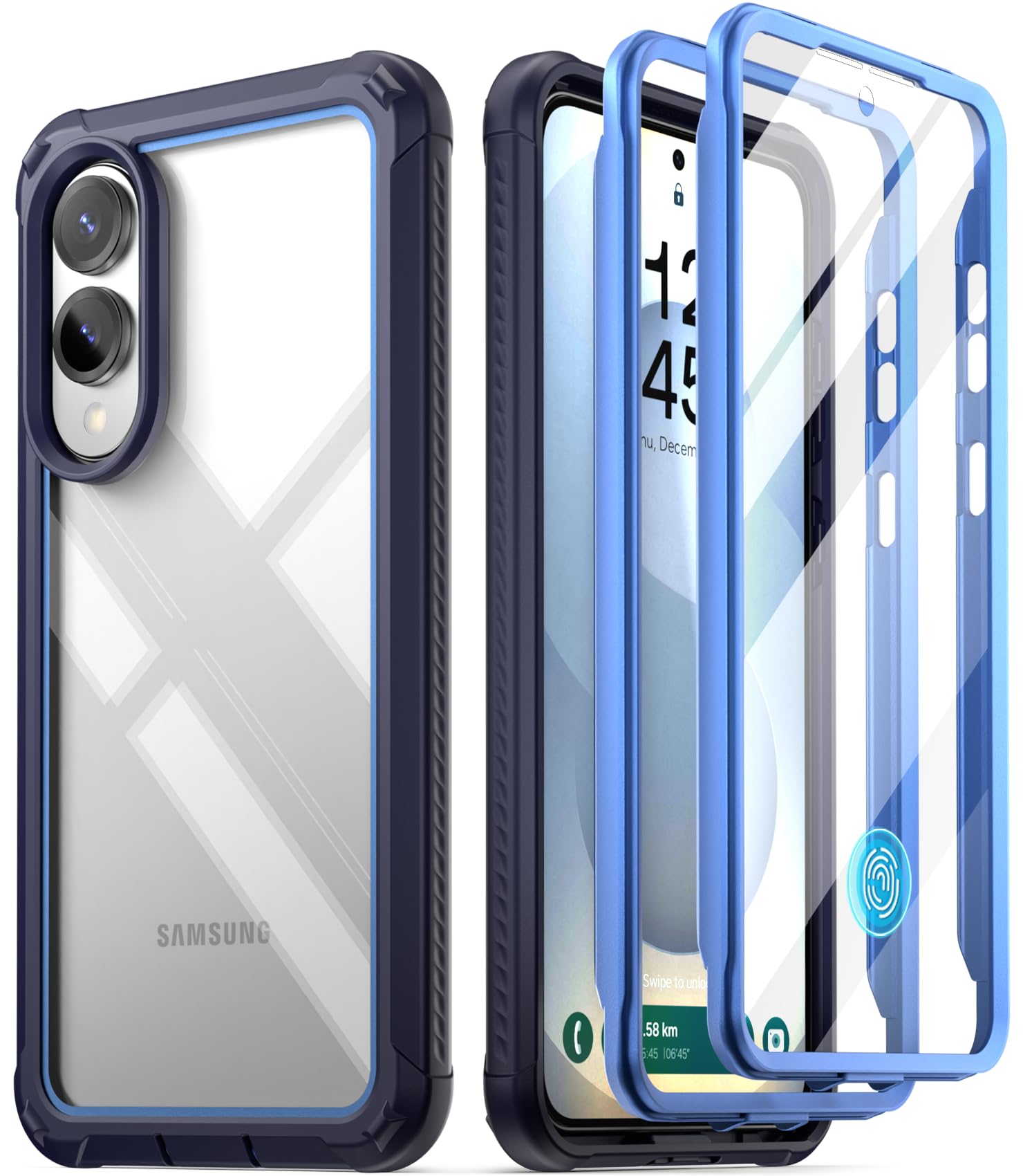 Poetic Guardian Case for Samsung Galaxy S25 Edge 5G 6.7" (2025) [20 FT Mil-Grade Drop Tested], Built-in Screen Protector [Work with Fingerprint ID],