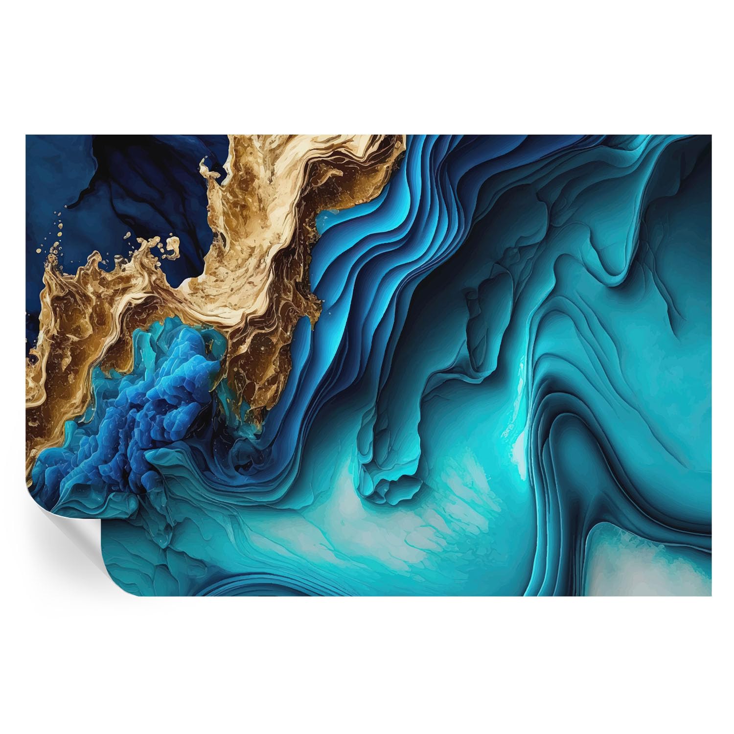 Murales autoadhesivos Ondas de Energía 104x70 cm: revestimiento de pared estampado