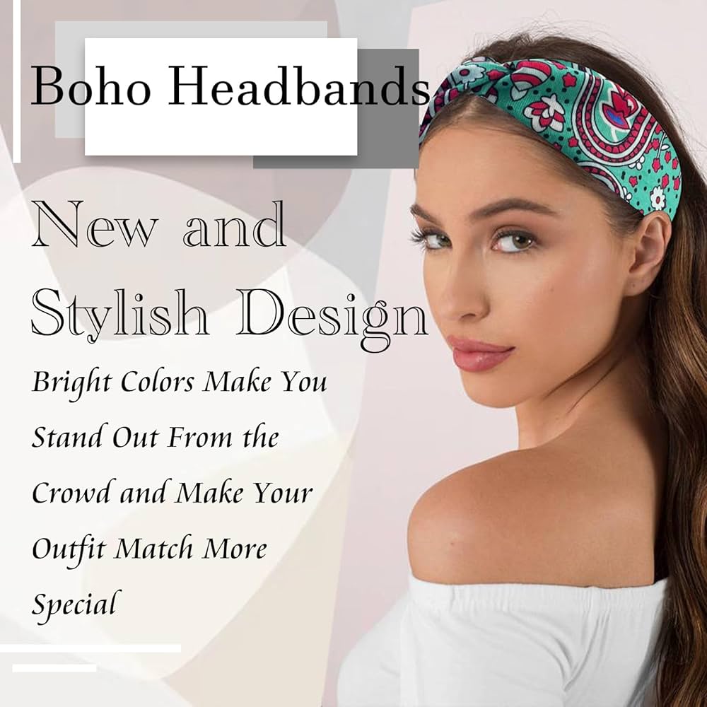Amazon.com : SAWINDA Boho Headbands for Women Short Colorful