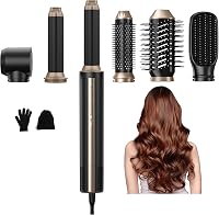 UKLISS Pro Airstyler 6 az 1-ben Ionos Hajformázó, 1400W, 110.000 RPM, Automata Hajgöndörítő és Egyenesítő Funkcióval, Minden Hajtípusra 1