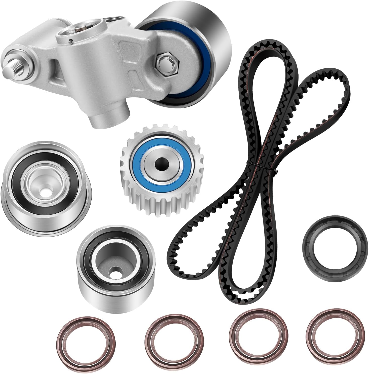 ECCPP Timing Belt Kit with Water Pump Compatible For Subaru Forester H4 2.5L Impreza H4 2.2L 1999 For Subaru Legacy H4 2.2L 2000-2008 Outback H4 TBK304 TS26304 ITM304