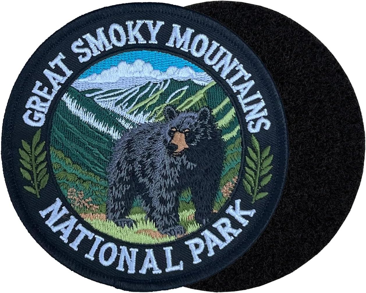 4" Great Smoky Mountains National Park Embroidered Hook and Loop Patch for Hiking Backpack