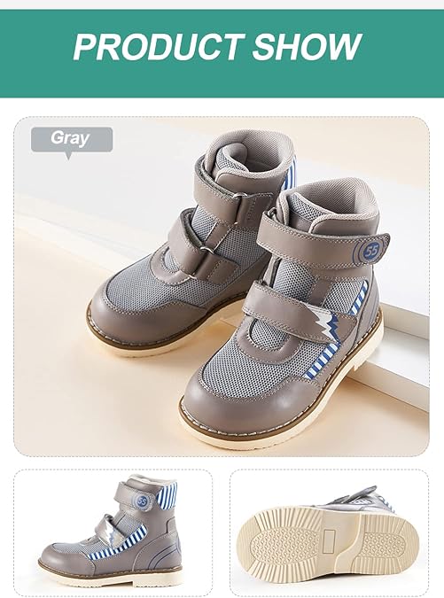 Kids Orthopedic Shoes, High-top Corrective Shoes for Toddlers with Arch and Ankle Support, Suitable for X/O Legs and Flat Feet