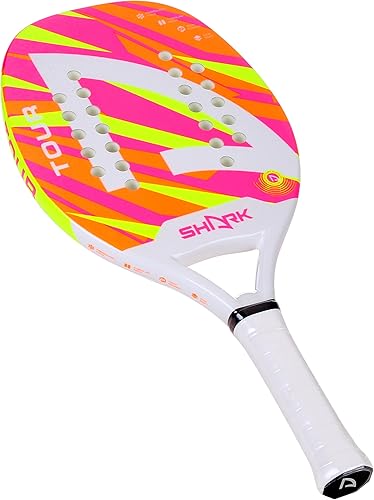 Miniatura 2 de Shark Tour - Raqueta profesional de tenis de playa Nivel principiante Marco de fibra de vidrio Núcleo suave de EVA Cara de microgránulos
