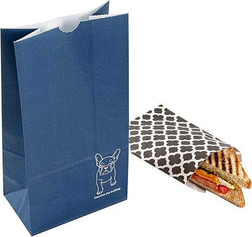 Vista 340 de Restaurantware Bag Tek - Bolsas de almuerzo desechables de 2 libras, 100 bolsas resistentes para llevar, parte inferior plana, ideal para Blanco