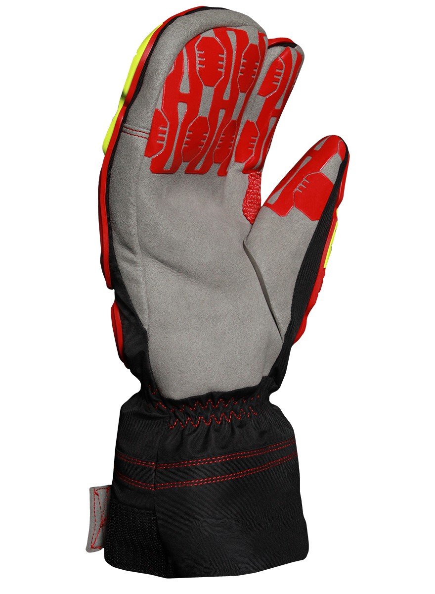 Ironclad Impact Gloves, L, Red/Black/Gray/Yellow, PR, Large