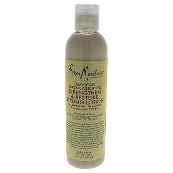 Shea Moisture Jamaican Black Castor Oil, Strengthen & Restore Styling Lotion, Moisturize & Style, 8 Oz