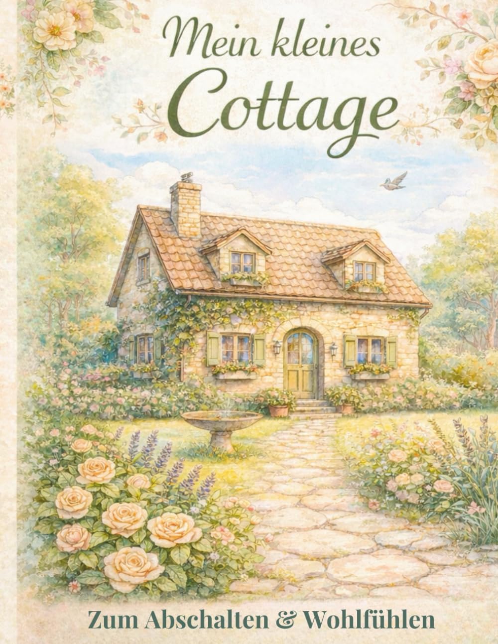 Mein kleines Cottage: Entspannendes Malbuch im Cottage-Stil für Erwachsene