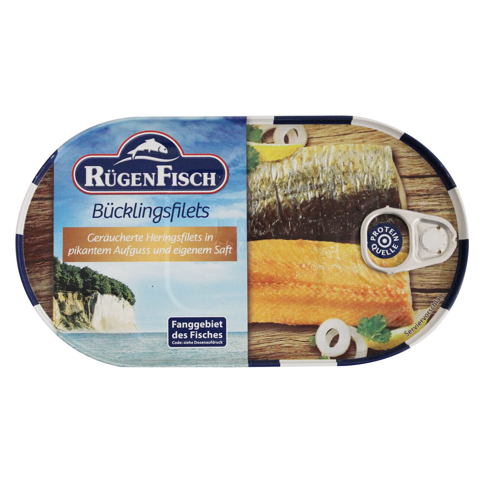 Rügen Fisch Bücklingsfilets in pikantem Aufguss, 19er Pack (19 x 200 g)
