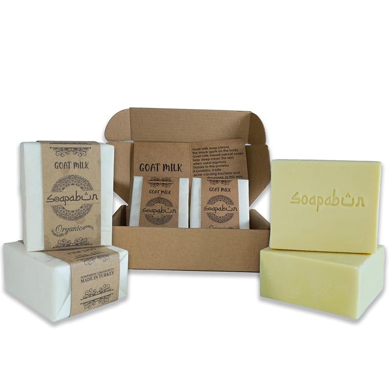 Sabonete em Barra com Leite de Cabra SOAPABUN para Rosto e Corpo, Pacote com 2