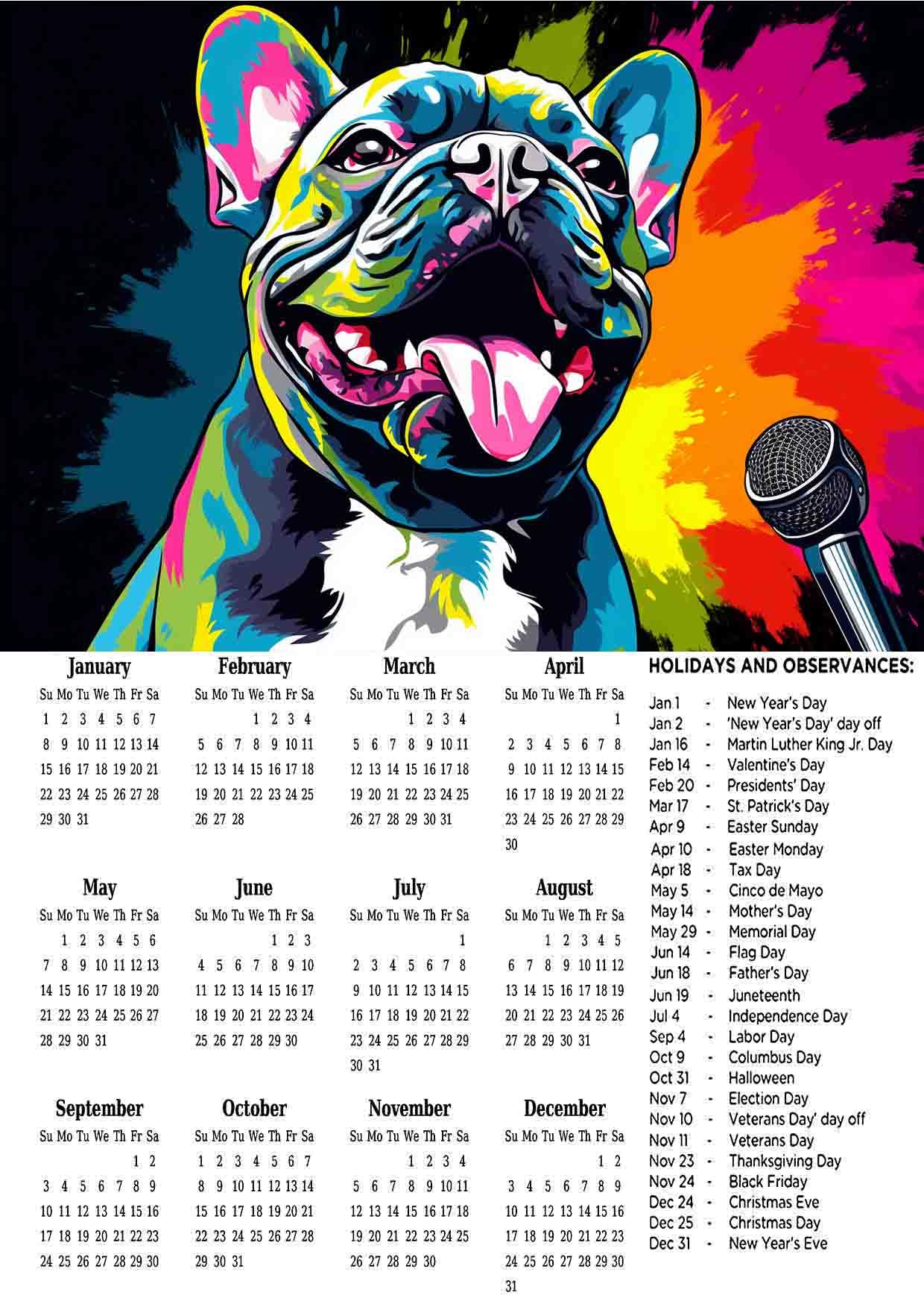 Amazon.com: 2023 Dogs Singing Pop Art Wall Calendar, Holidays and  Observances Size 11.5 X 16.5 inch, 30x42 cm #10 (Setter English Dog Singing  3) : Office Products
